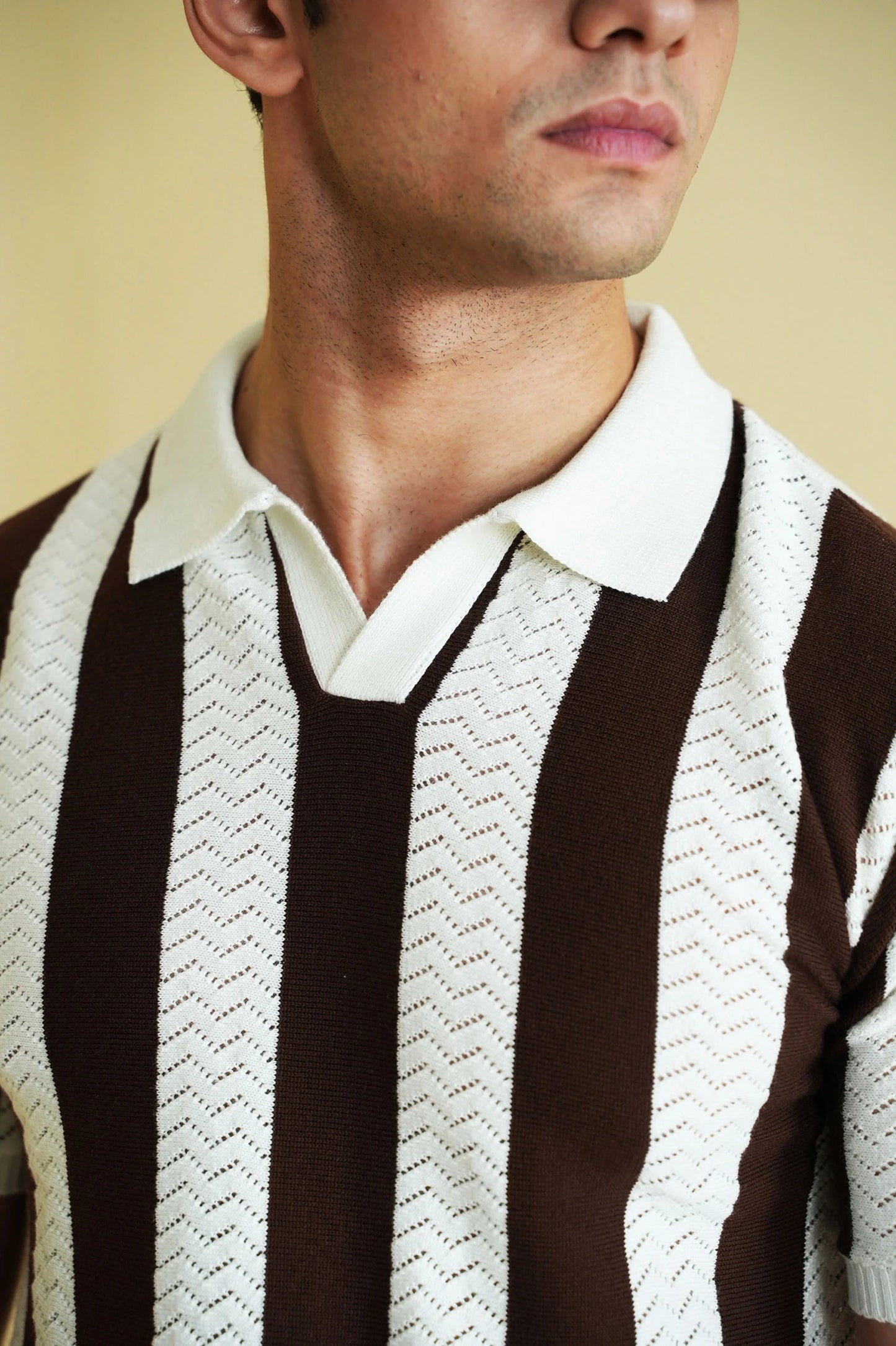 Striped Knitted Polo Shirt (GGH-25)